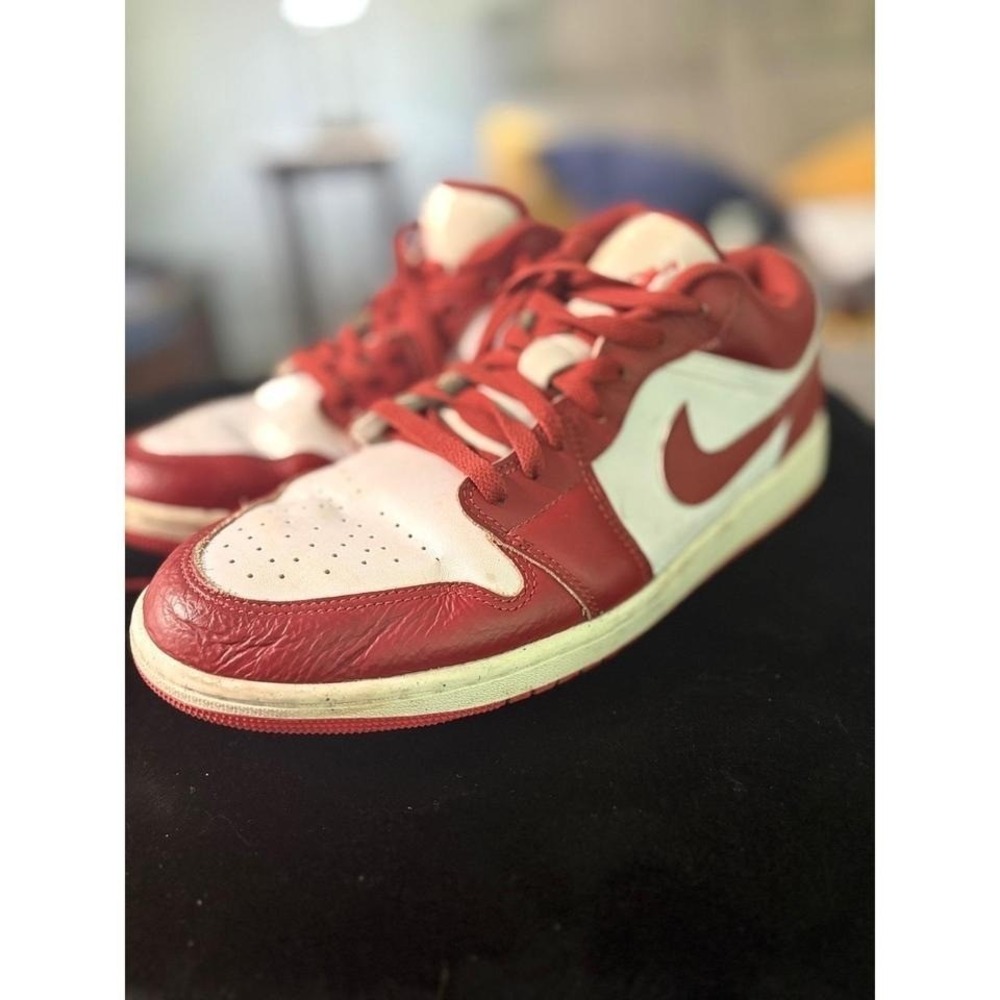 Nike Air Jordan 1 Low Gym Red White Sneakers FJ3459-160 Mens Size 11